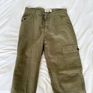 Reformation Bailey High Rise Utility Pant Size 25 in Army